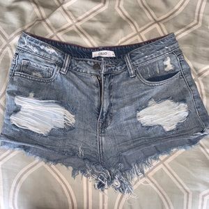 High rise cello shorts